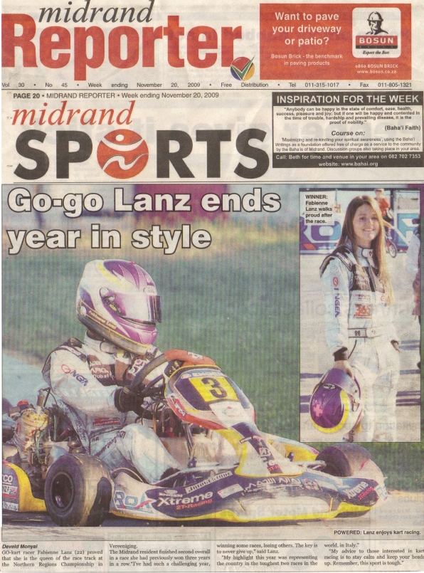 Fabienne Lanz crowned Northern Regions champion and ends karting season in style